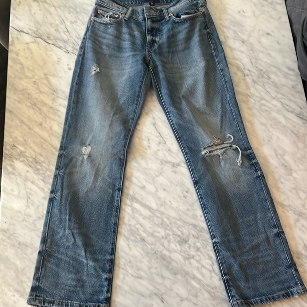 New high waisted Lucky Brand ripped jeans